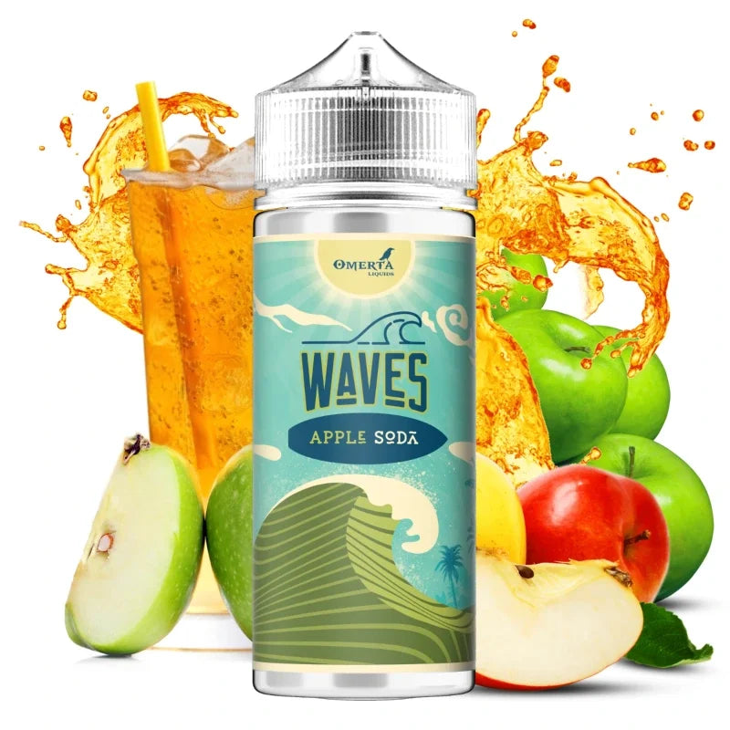 Omerta E-Liquid 80ml - Waves Apple Soda 0mg