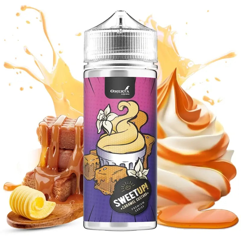 Omerta E-Liquid 80ml - Caramel Custard 0mg