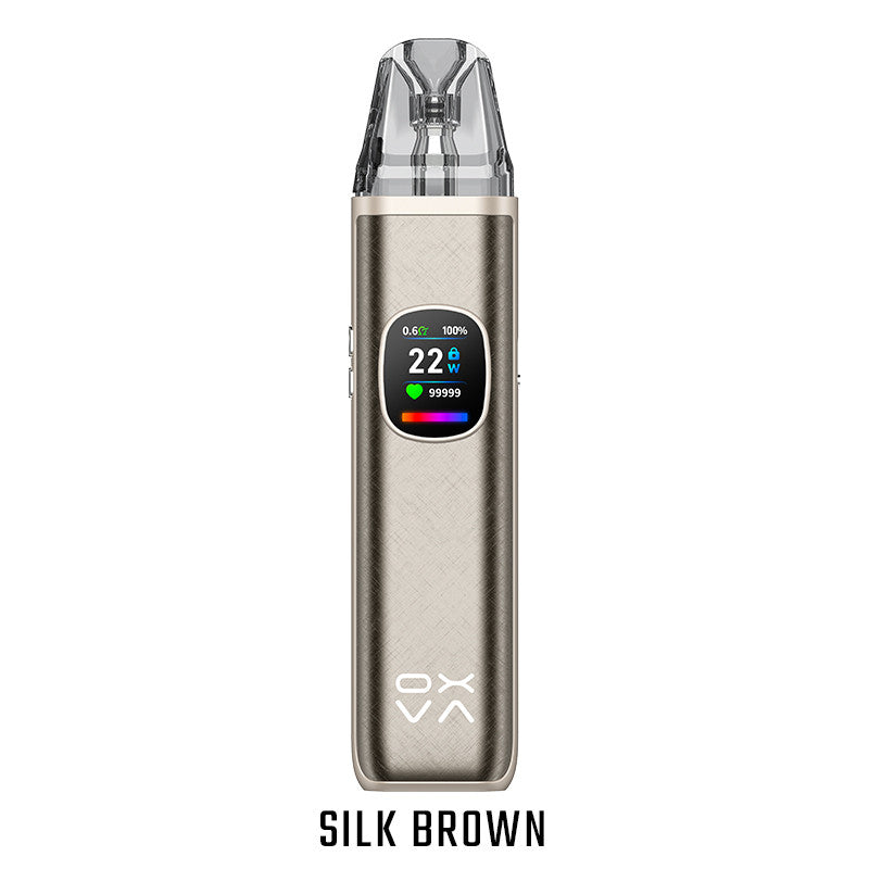 OXVA xlim pro 2 dna silk brown pod system e zigarette geraet in brauner ausfuehrung mit integriertem akku und display