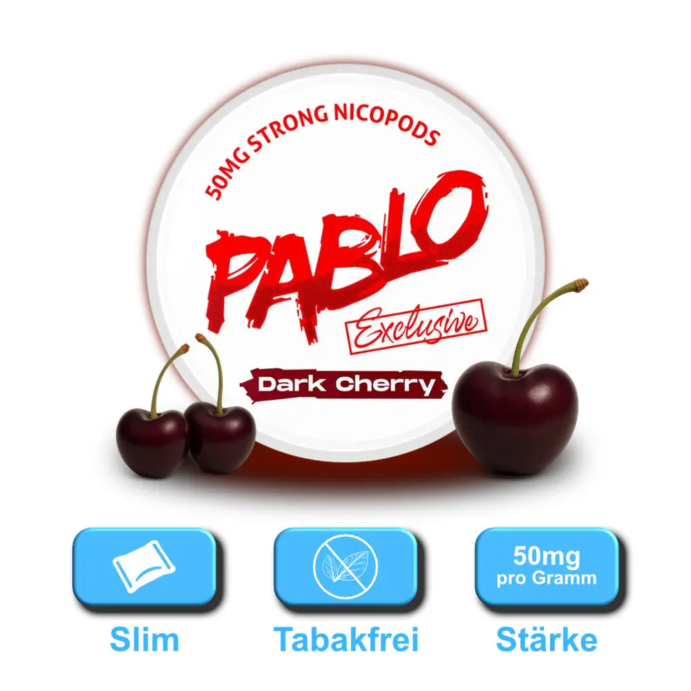 pablo exclusive snus dark cherry dose slim format 50mg
