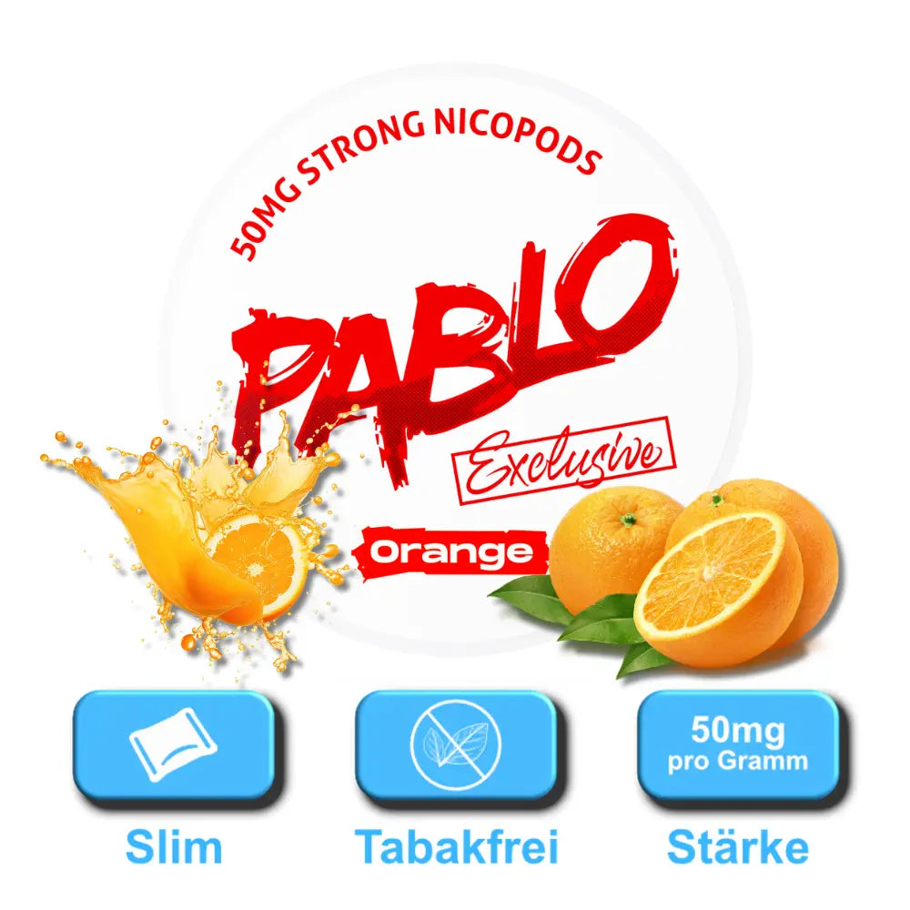 pablo exclusive snus orange dose slim format 50mg
