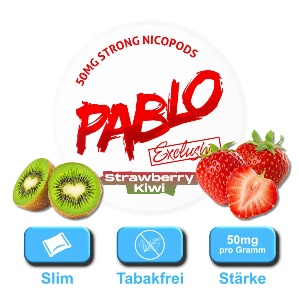pablo snus dose strawberry kiwi 50mg nikotin slim format