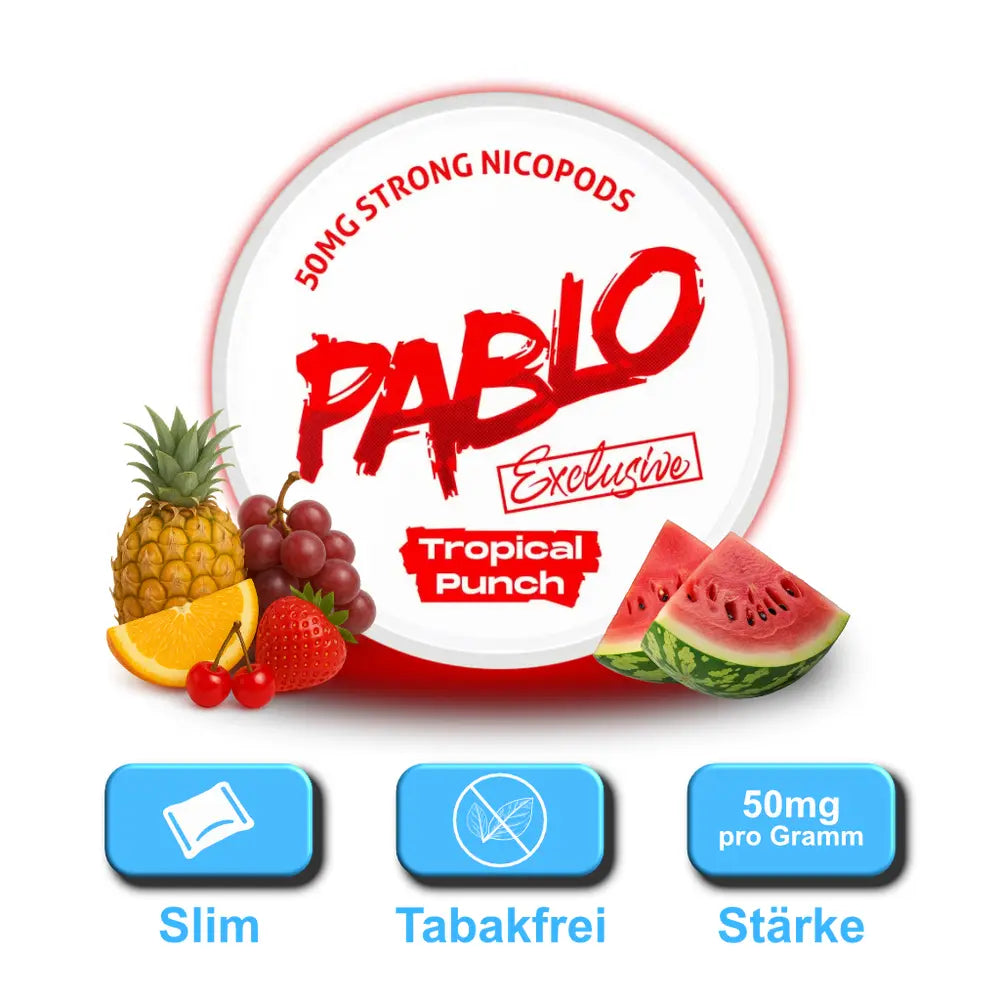 pablo snus dose tropical punch 50mg nikotin slim format