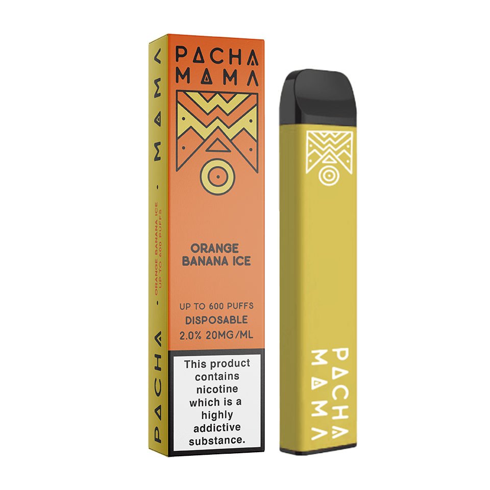pacha mama vape 20mg nikotin 600 puffs orange banana ice