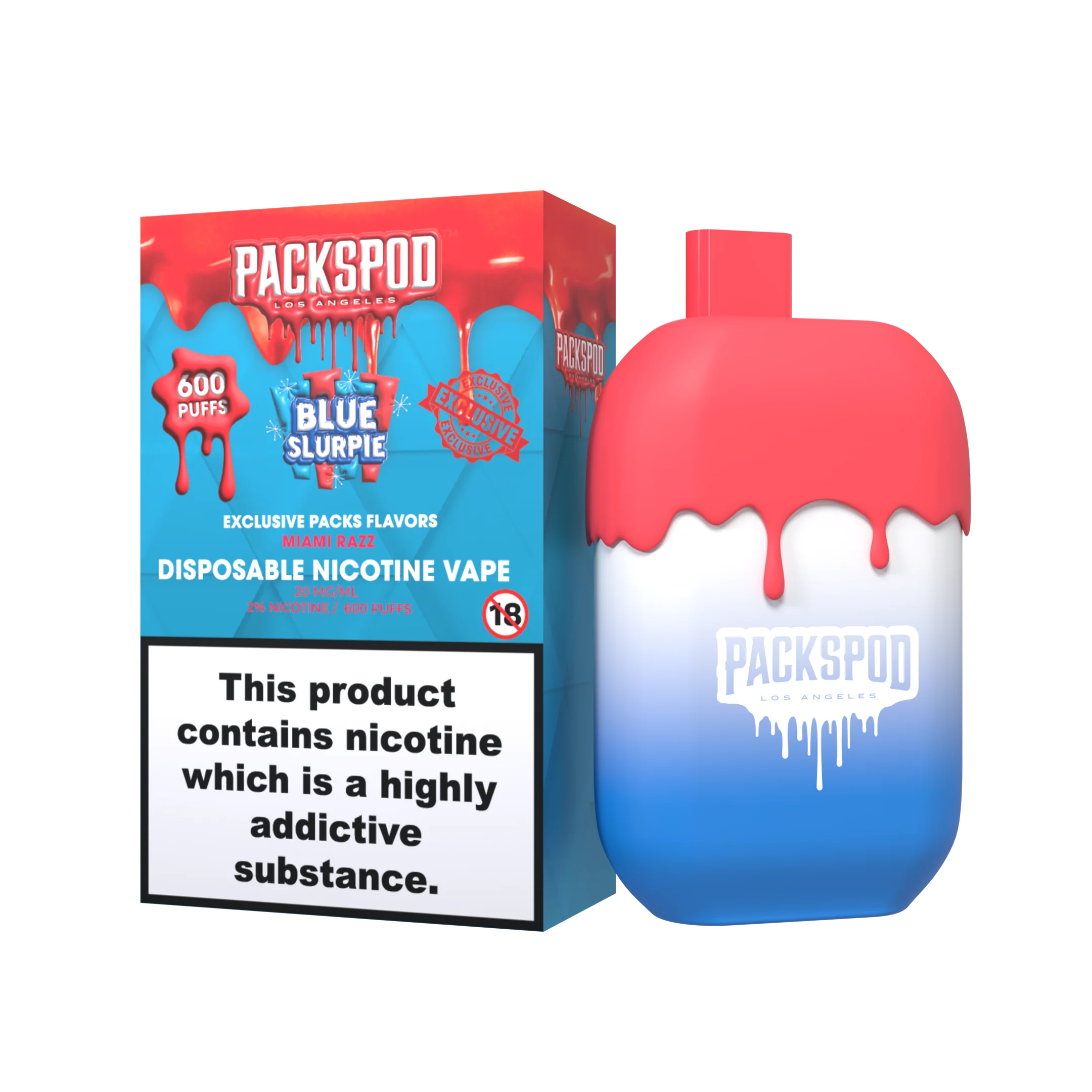 packspod vape los angeles mit 20mg nikotin 600 puffs blue slurpie miami razz