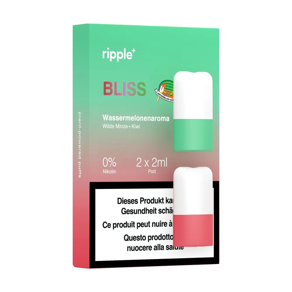 RIPPLE PLUS pod bliss wassermelone wilde minze kiwi 2ml nikotinfrei aromapod made in gb