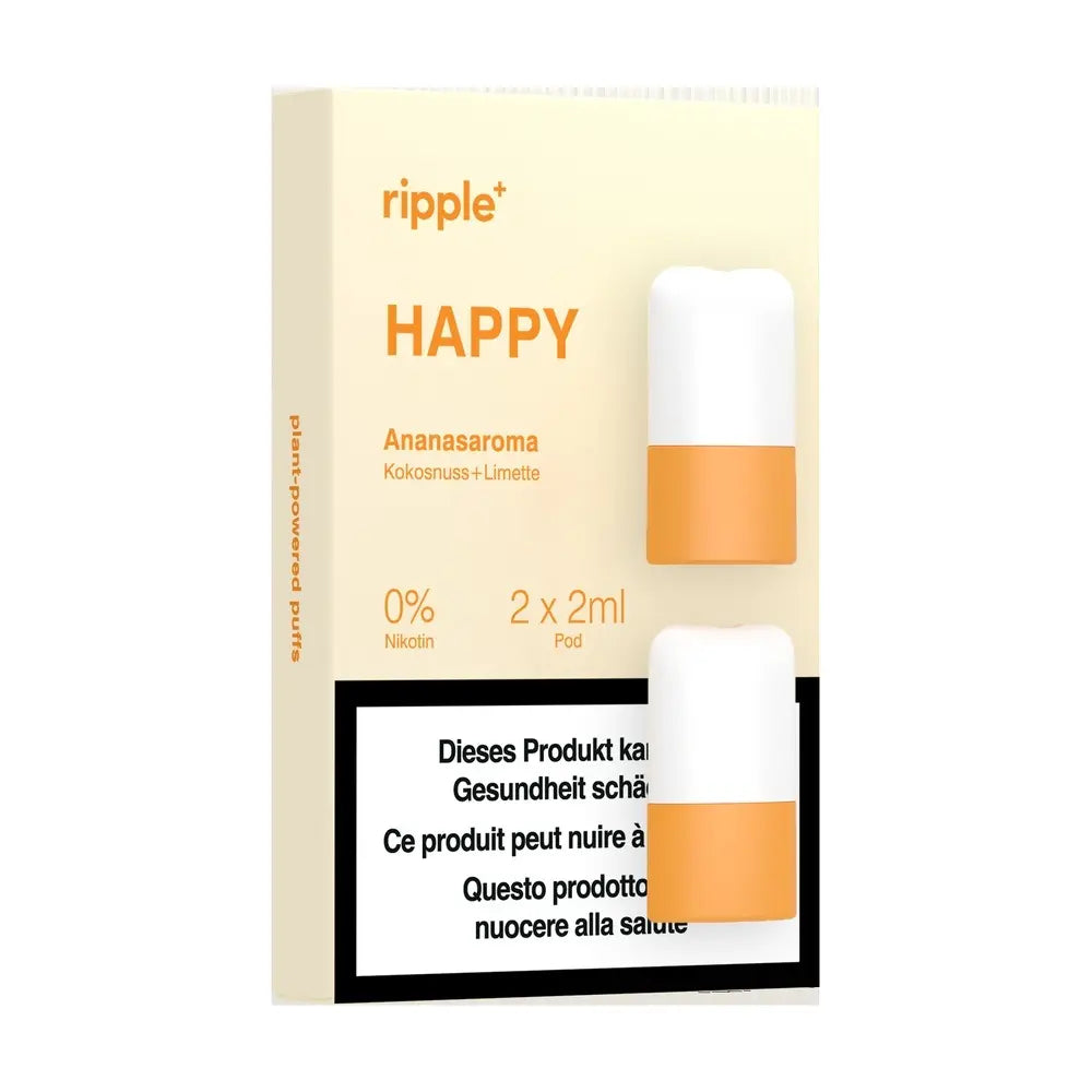 RIPPLE PLUS pod happy ananas kokosnuss limette 2ml nikotinfrei aromapod made in gb
