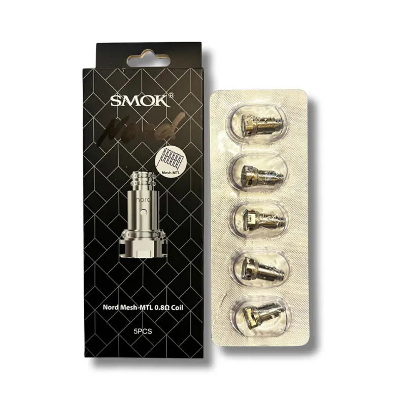 SMOK nord mesh mtl coils 0 8 ohm 5er pack ersatzverdampferköpfe