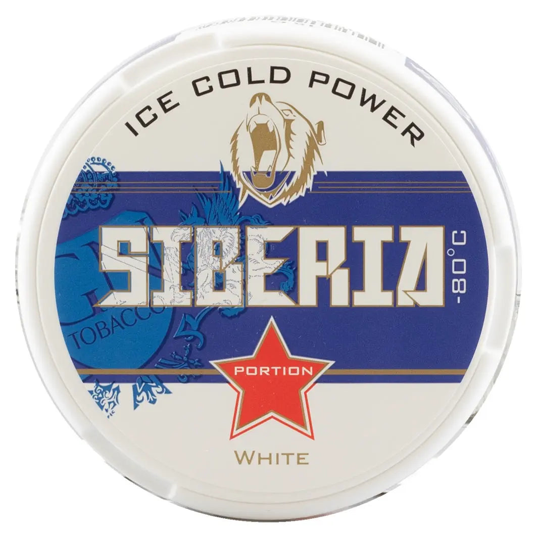 siberia blau snus ice cold white portion mit 24mg nikotin