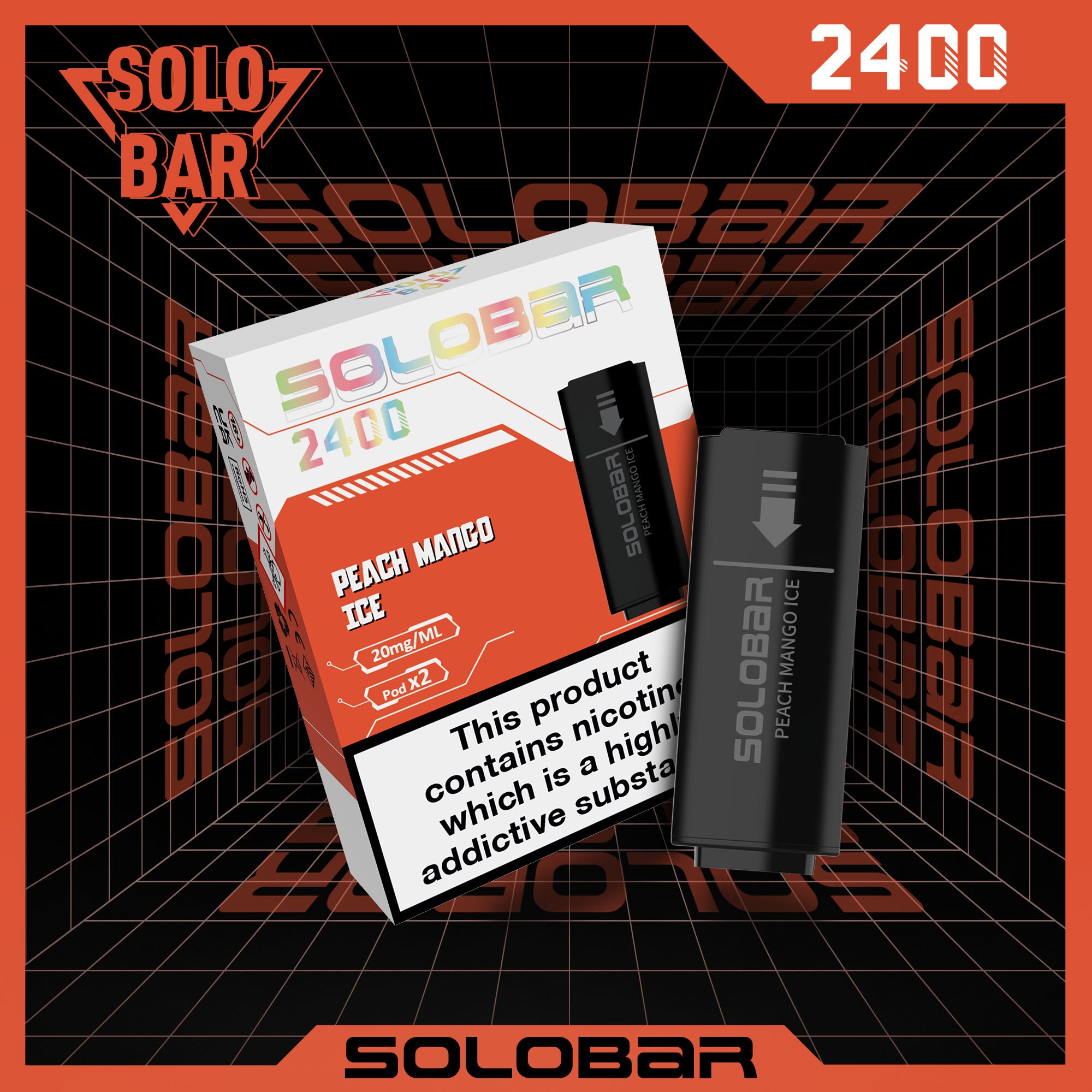 vapes pods solobar peach mango ice 2er pack mit 20mg nikotin