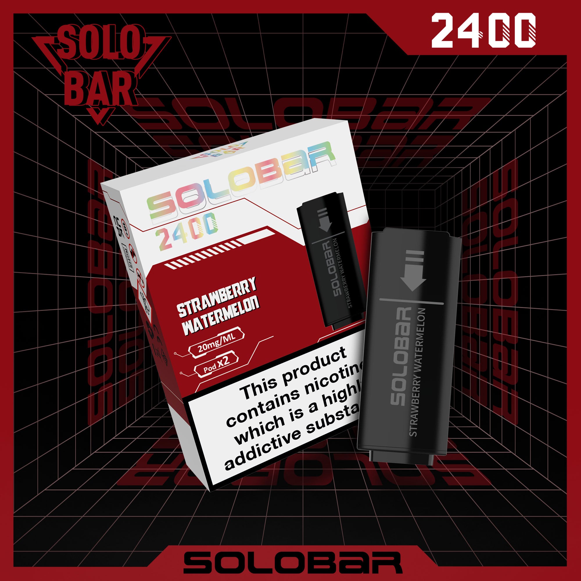 vapes pods solobar strawberry watermelon 2er pack mit 20mg nikotin