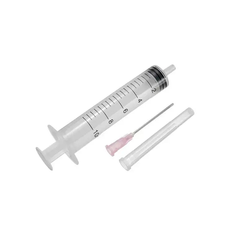 SPRITZE mit nadel 10 ml dosierhilfe fuer praezises abmessen und umfuellen von liquids und fluessigkeiten