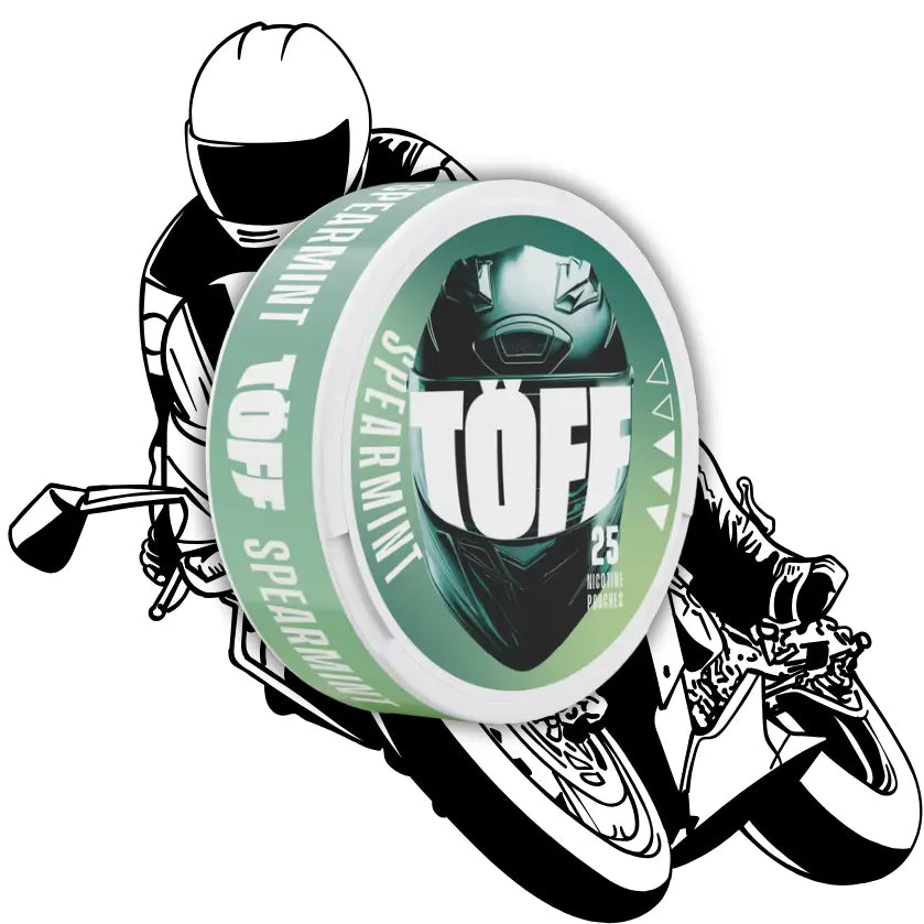 TÖFF snus peppermint 12mg slim made in ostschweiz von der seite