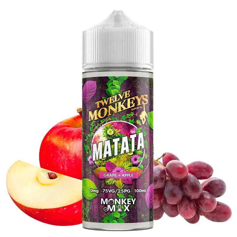 e-liquid twelve monkeys 100ml ohne nikotin, matata grape apple