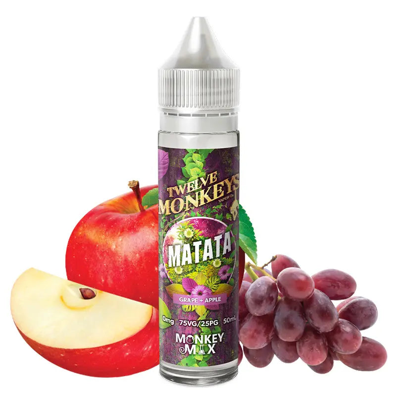 e-liquid twelve monkeys 50ml ohne nikotin, matata traube apfel