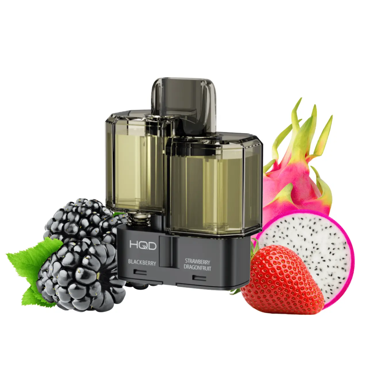 HQD dual 35k pod blackberry und strawberry dragonfruit 20mg vape pod mit brombeere und erdbeere drachenfrucht aroma nikotinsalz
