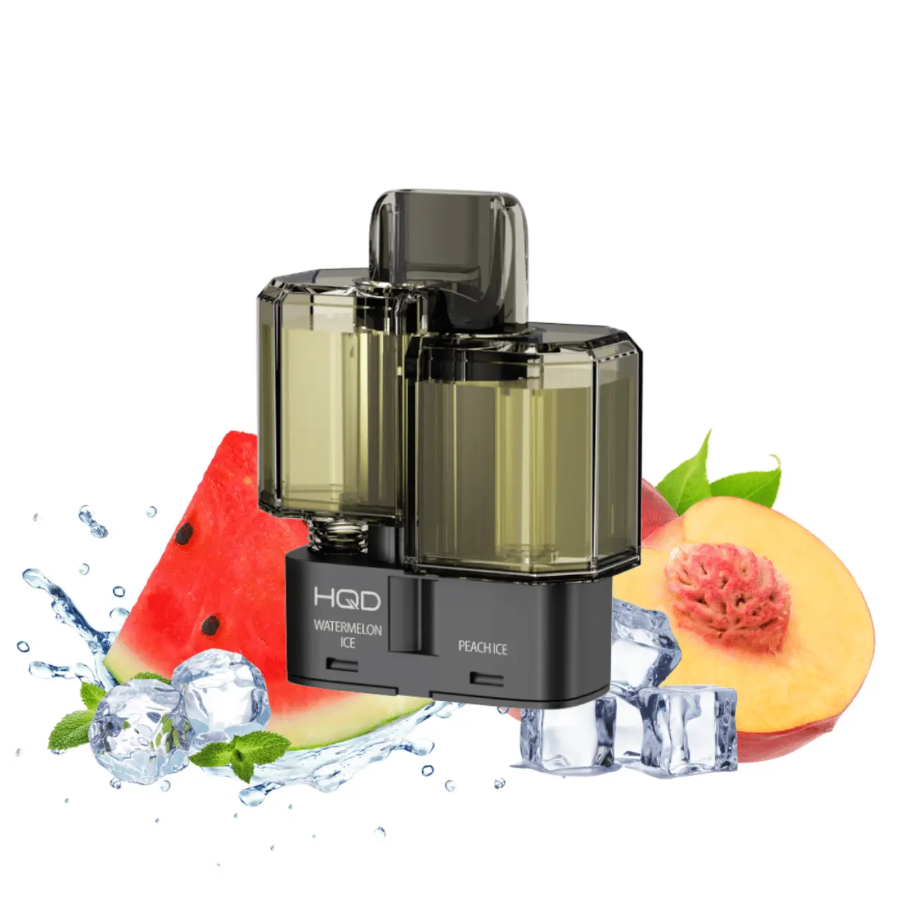 HQD Dual 35K Pod - Watermelon Ice & Peach Ice 20mg