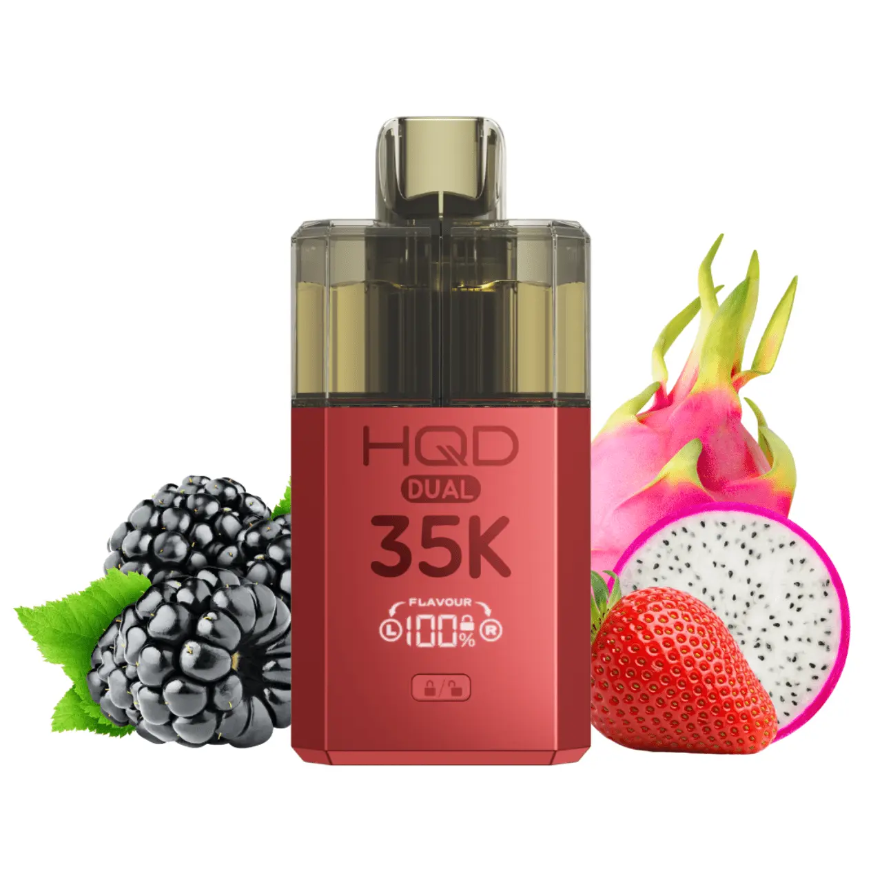 HQD dual 35k starter kit blackberry und strawberry dragonfruit 20mg vape kit mit brombeere und erdbeere drachenfrucht aroma nikotinsalz