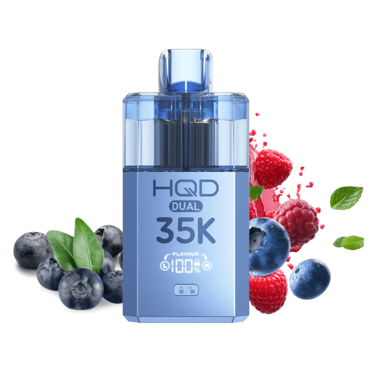 HQD dual 35k starter kit blueberry und blueberry sour raspberry 20mg vape kit mit blaubeere und blaubeere sauer himbeere aroma nikotinsalz