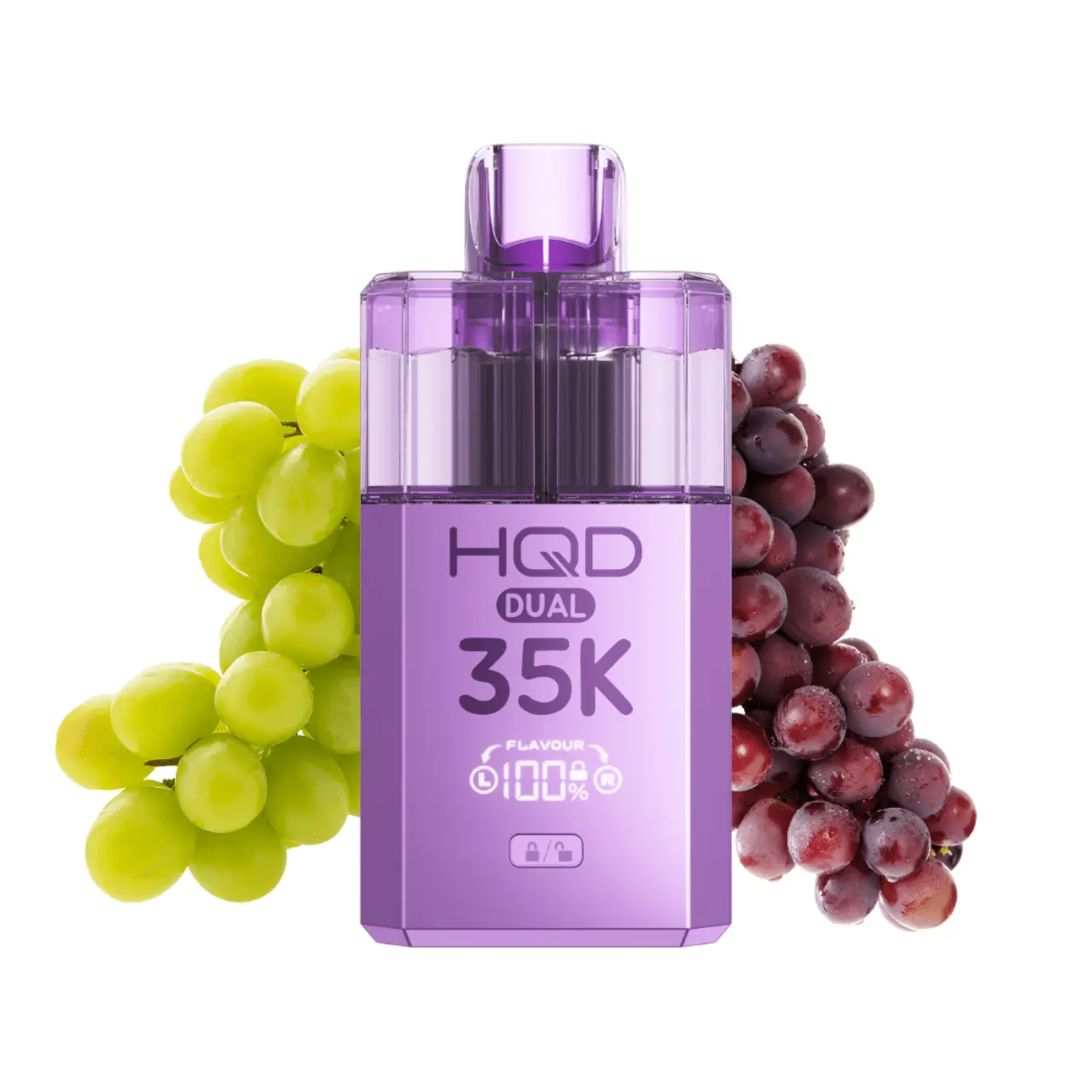 HQD dual 35k starter kit green grape und black grape 20mg vape kit mit gruene traube und schwarze traube aroma nikotinsalz