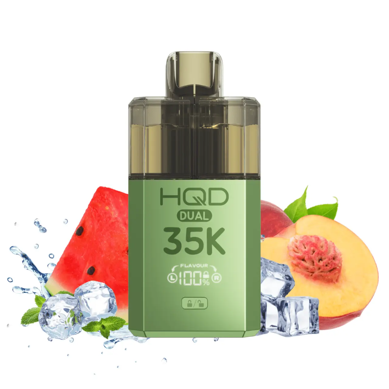 HQD dual 35k starter kit watermelon ice und peach ice 20mg vape kit mit wassermelone ice und pfirsich ice aroma nikotinsalz