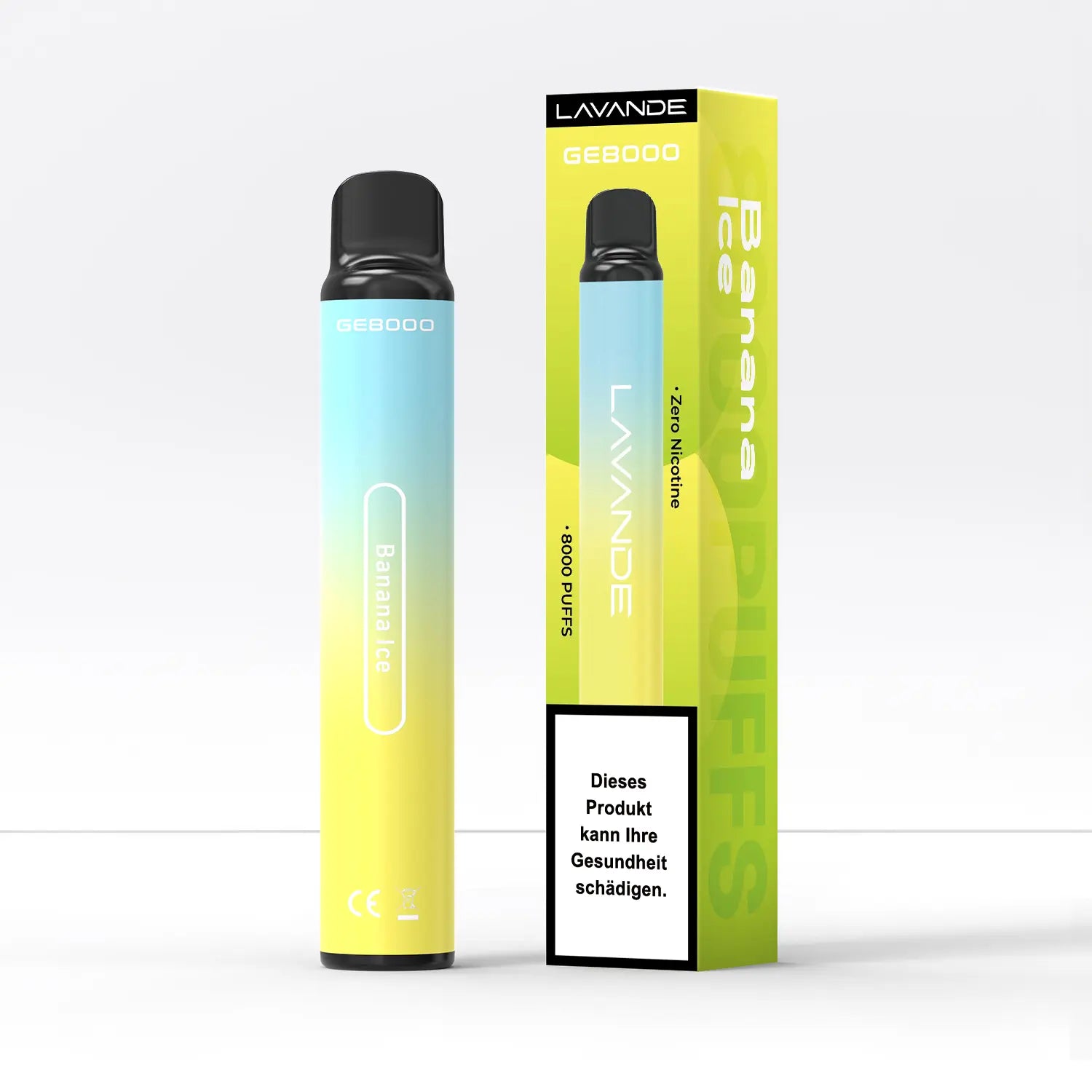 vape lavende ohne nikotin, 8000 puffs, banana ice