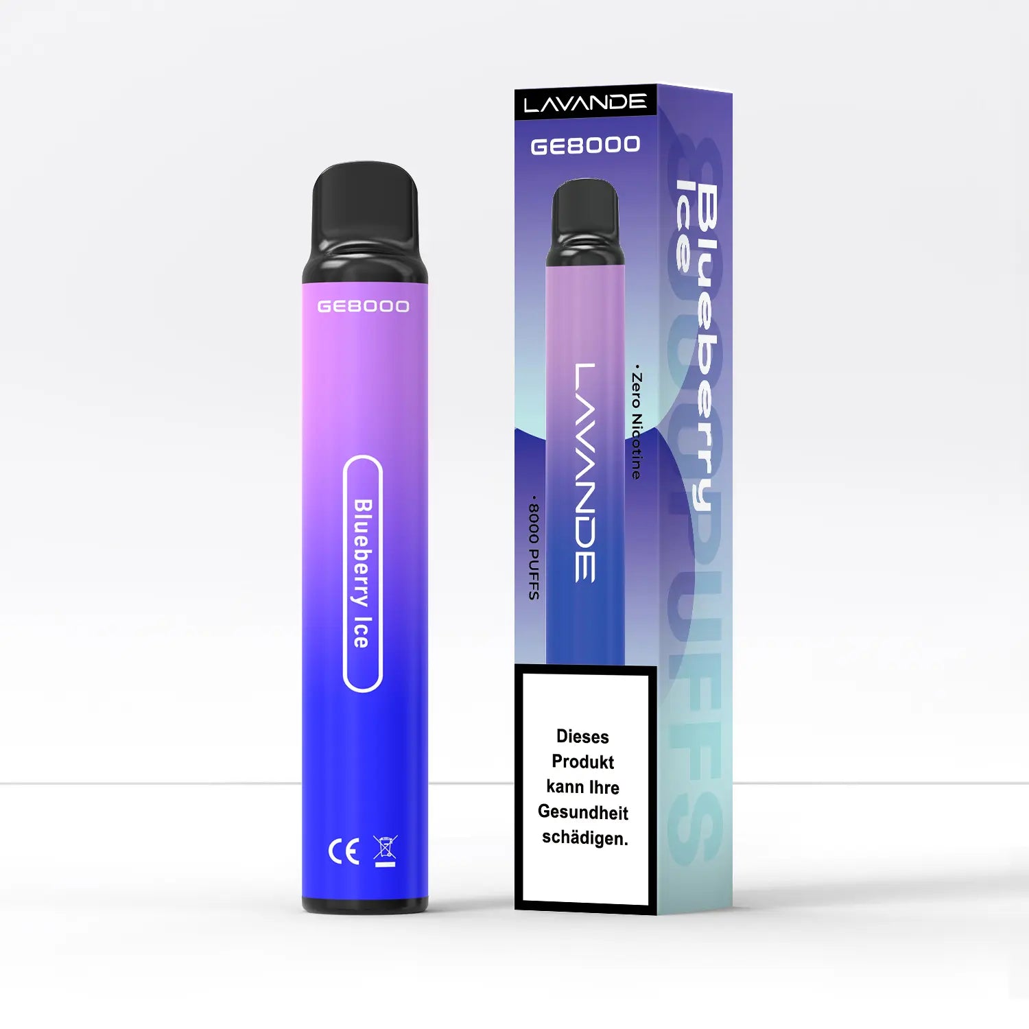 vape lavende ohne nikotin, 8000 puffs, blueberry ice