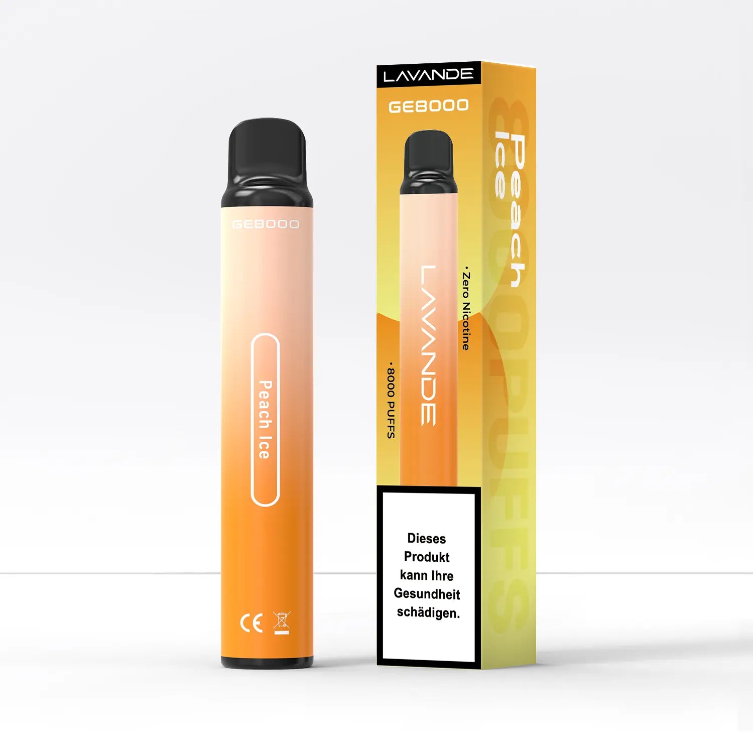 vape lavende ohne nikotin, 8000 puffs, peach ice