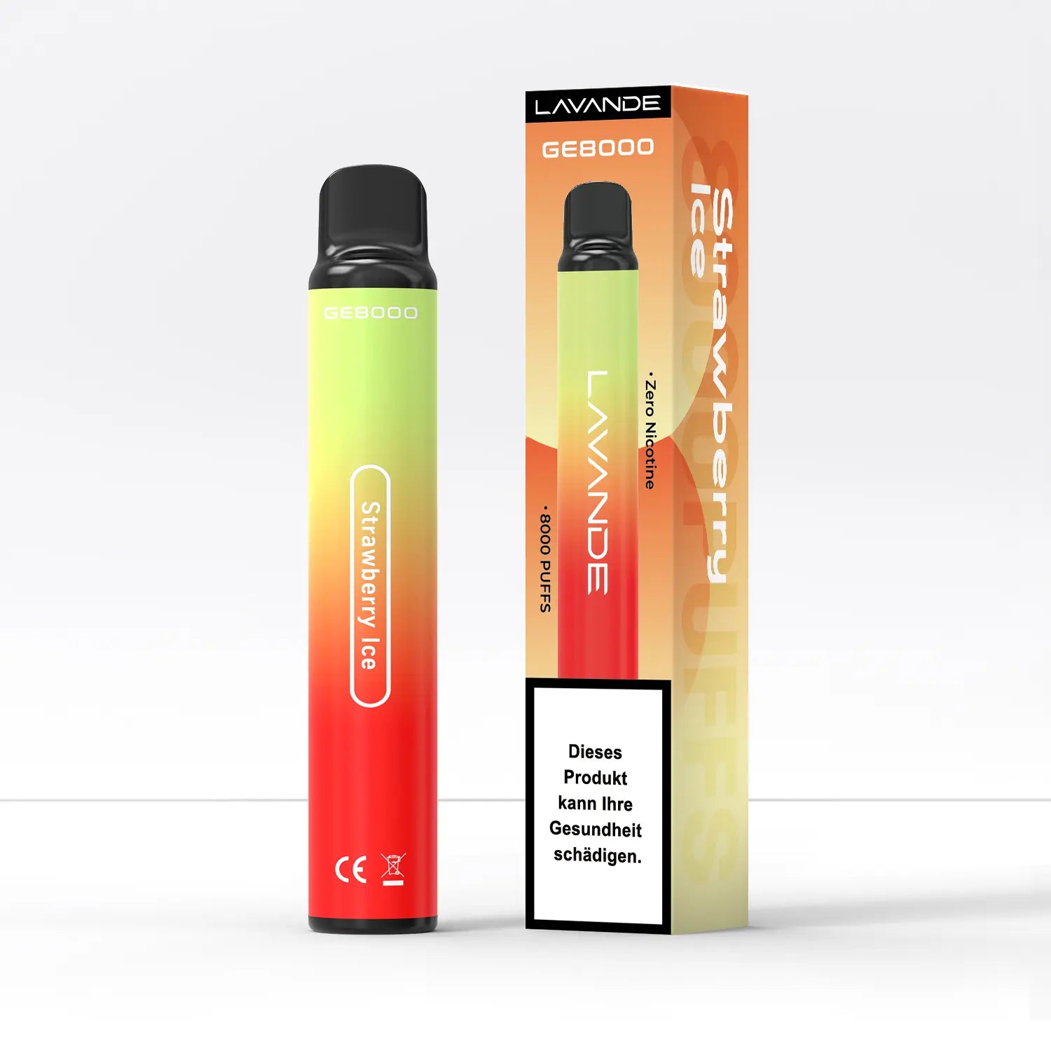vape lavende ohne nikotin, 8000 puffs, strawberry ice