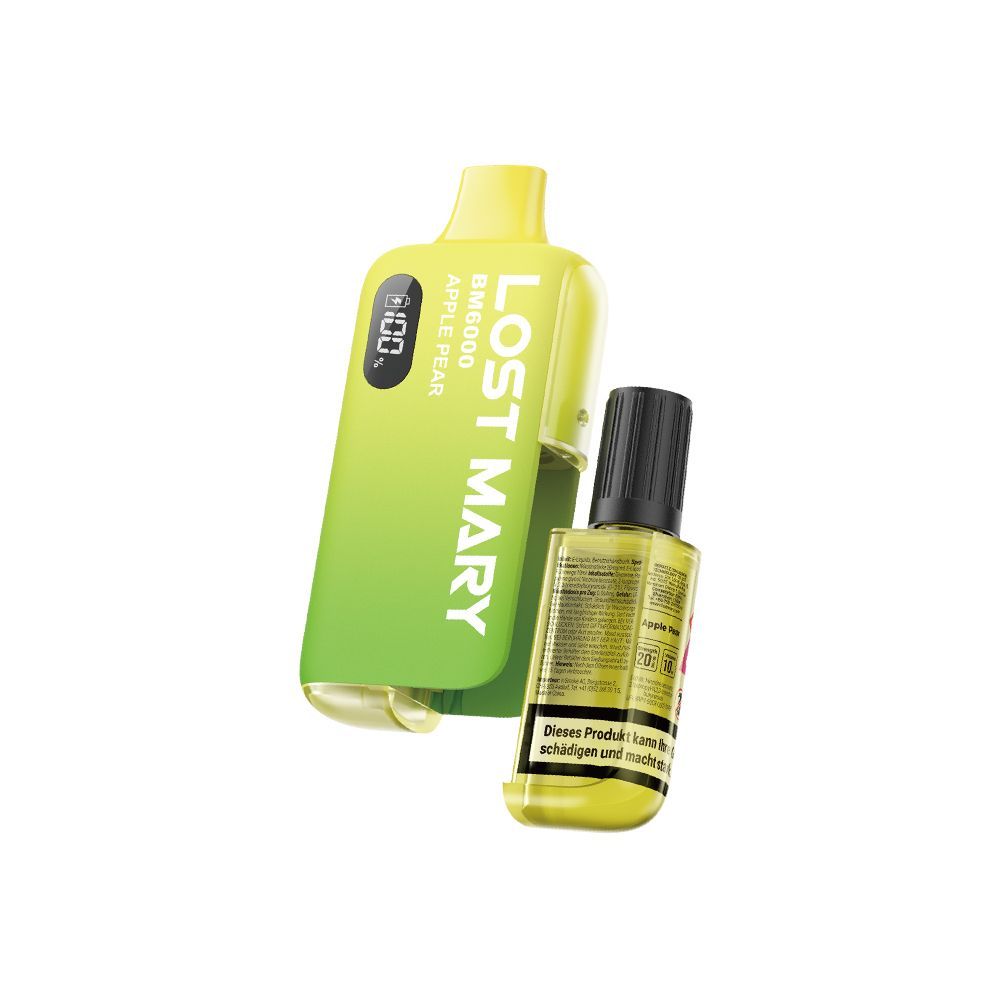 vape lost mary bm6000 mit 20mg nikotin apple pear