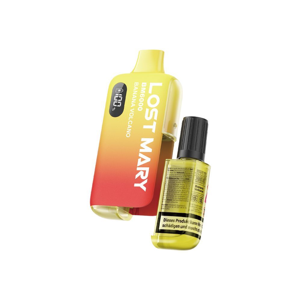 vape lost mary bm6000 mit 20mg nikotin banana volcano