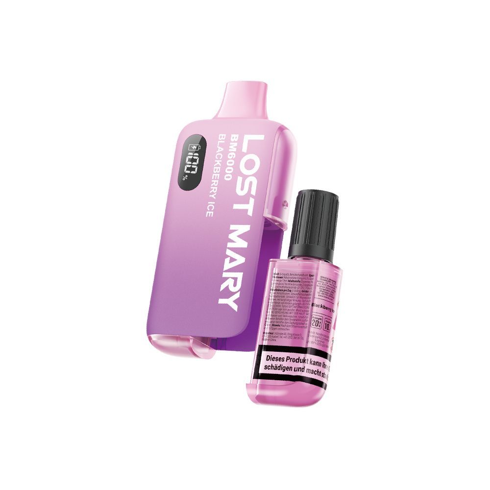 vape lost mary bm6000 mit 20mg nikotin blackberry ice