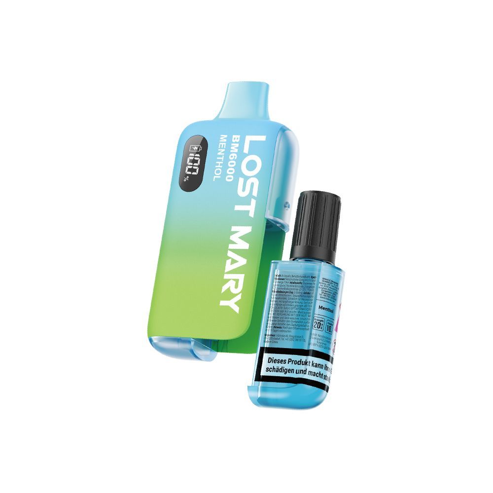 vape lost mary bm6000 mit 20mg nikotin menthol