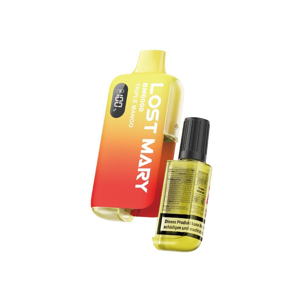 vape lost mary bm6000 mit 20mg nikotin triple mango