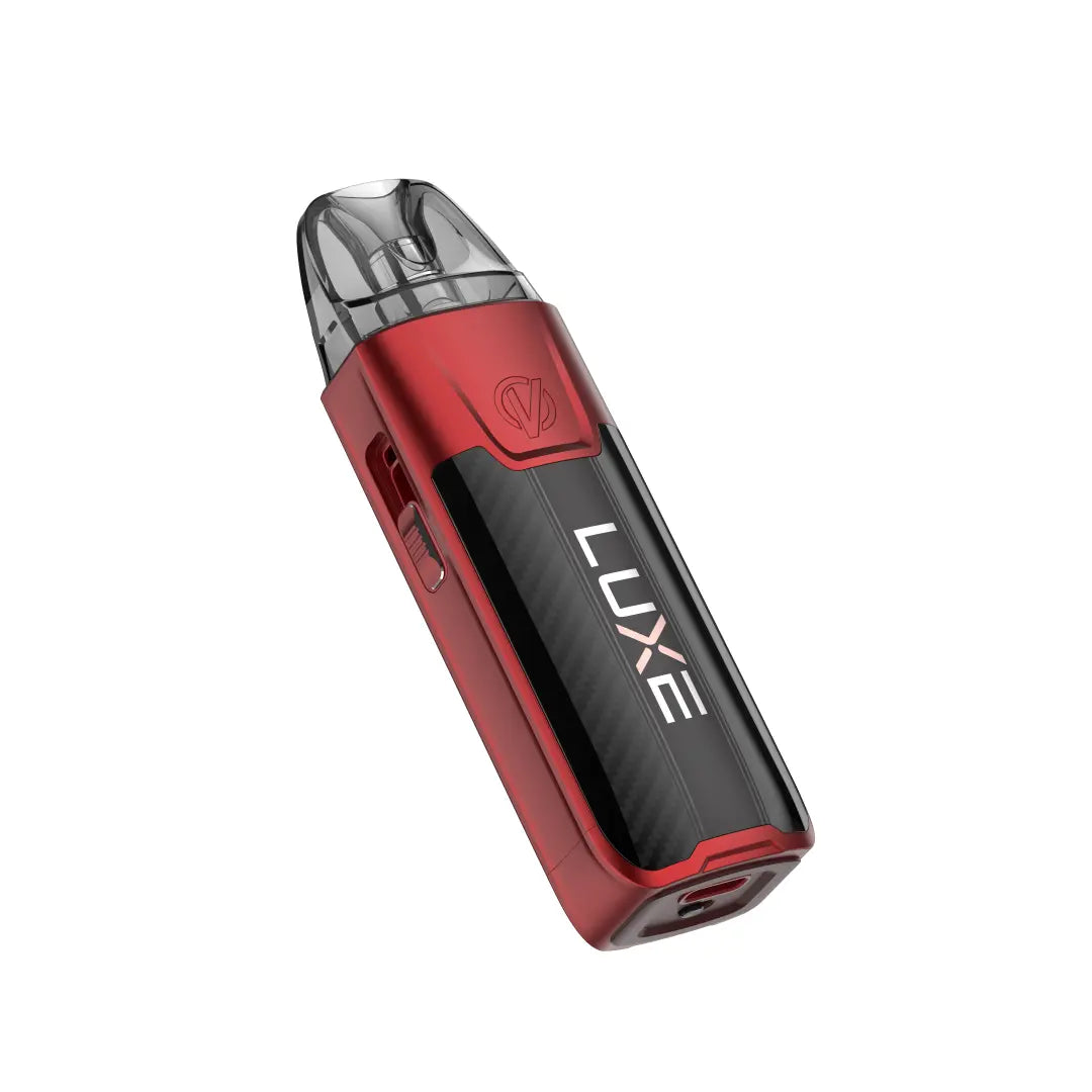 VAPORESSO xr max 2 red back pod system e zigarette geraet rueckansicht in roter ausfuehrung mit integriertem akku und display