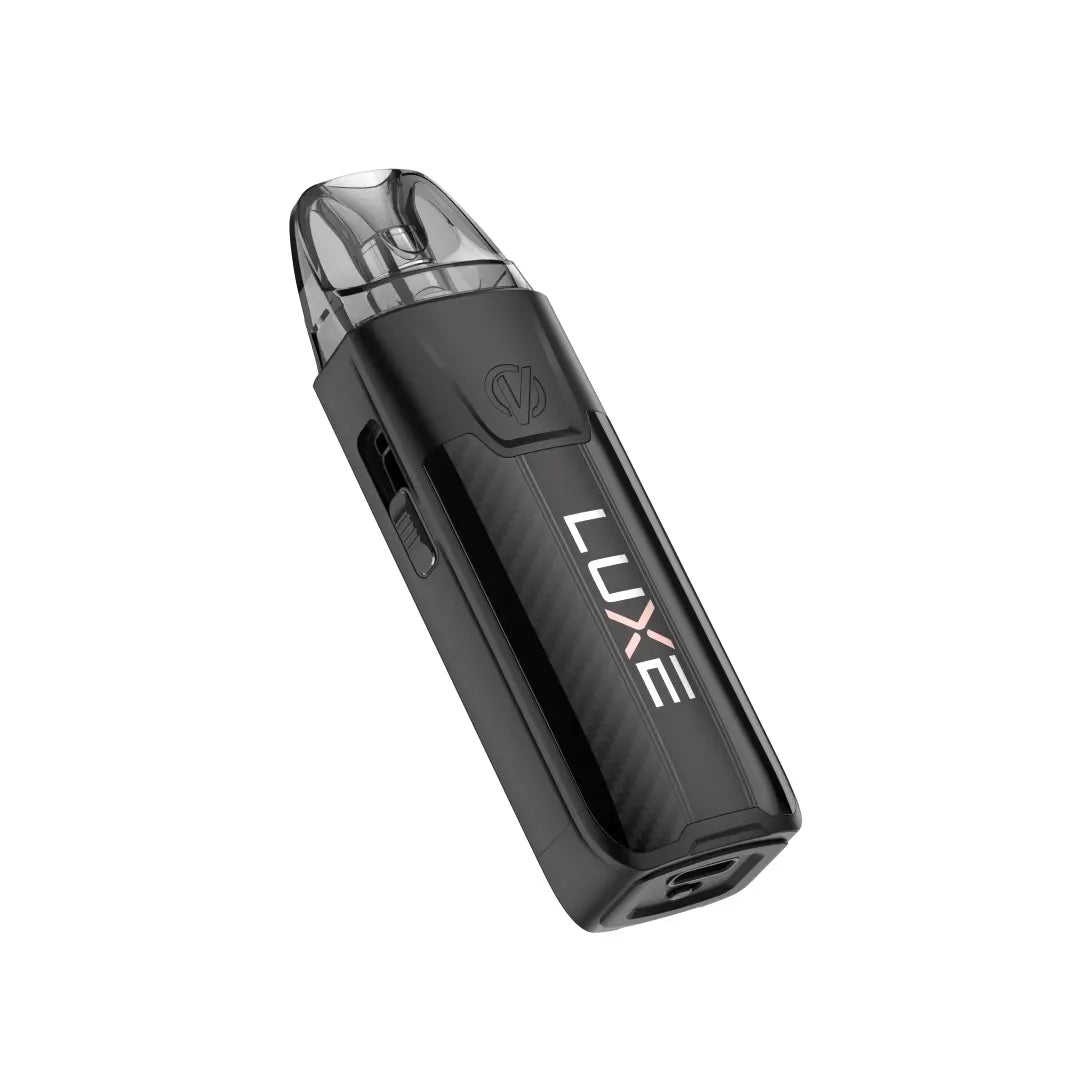 VAPORESSO xr max 2 black back pod system e zigarette geraet rueckansicht in schwarzer ausfuehrung mit integriertem akku und display