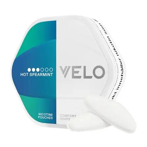 VELO shift snus hot spearmint nikotinbeutel mit frischem spearmint geschmack fuer diskreten nikotingenuss