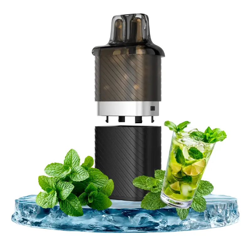 VOZOL vista plug pod menthol mojito pod cartridge mit minze limette und menthol geschmack fuer e zigarette vorgefuellt