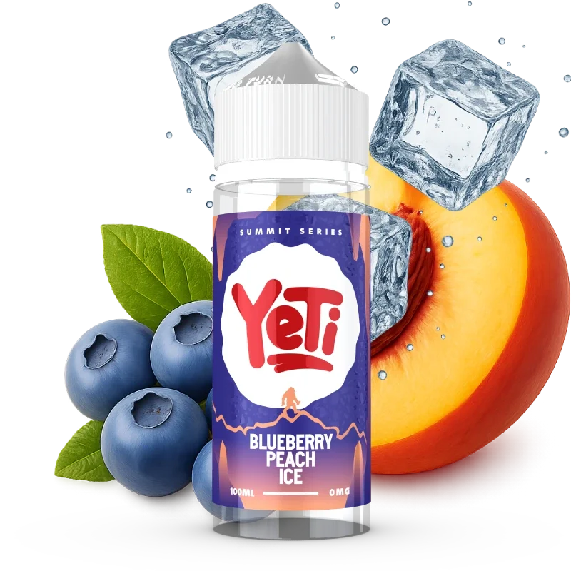 YETI SUMMIT blueberry peach ice 100ml shortfill flasche mit blaubeeren pfirsich und ice premium e liquid made in gb