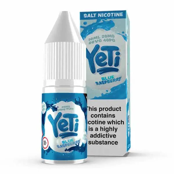 YETI SALT e liquid blue raspberry 10ml mit blaue himbeere aroma nikotinsalz liquid fuer pod systeme hergestellt in grossbritannien