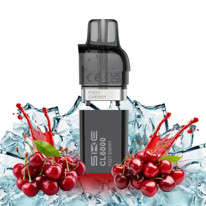 SKE CRYSTAL CL6000 pod fizzy cherry 6000 zuege vape kit spritzige kirsch note aroma made in china