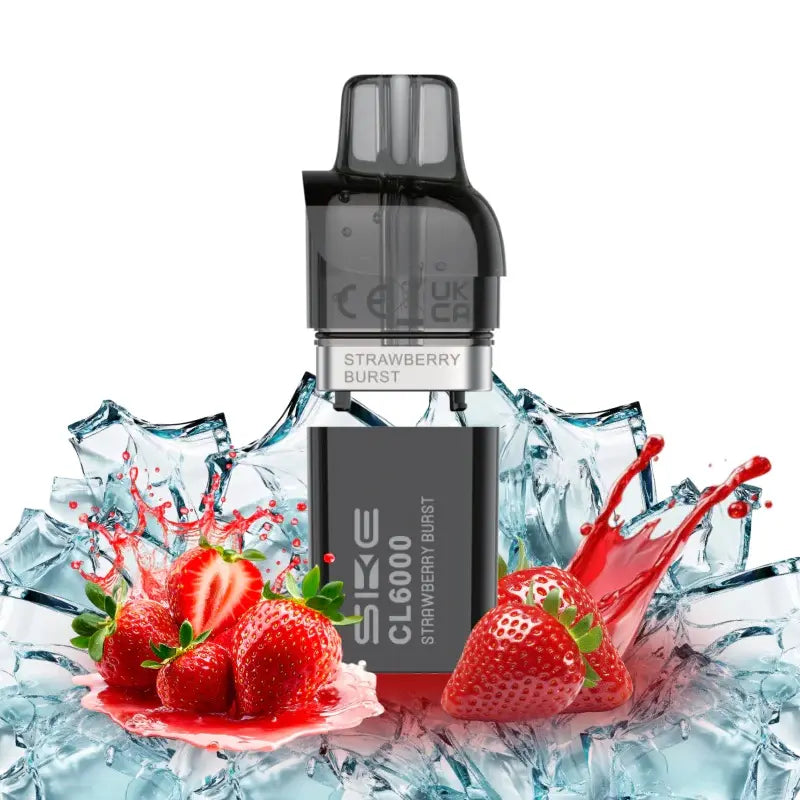 SKE CRYSTAL CL6000 pod strawberry burst 6000 zuege vape kit erdbeer burst aroma made in china
