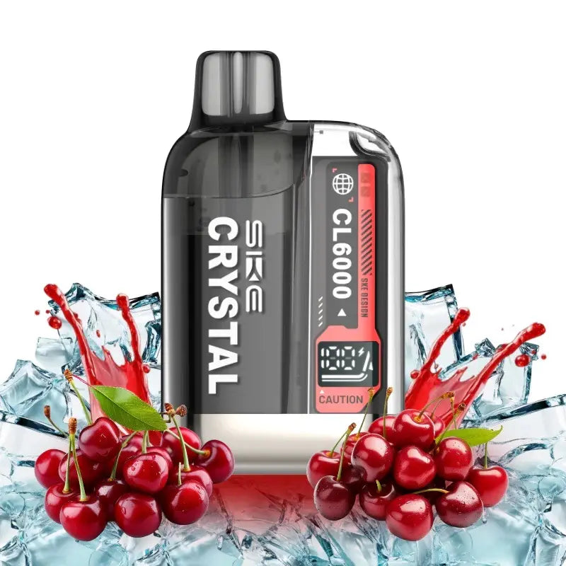 SKE CRYSTAL CL6000 vape kit fizzy cherry 6000 zuege spritzige kirsch note aroma pod system made in china