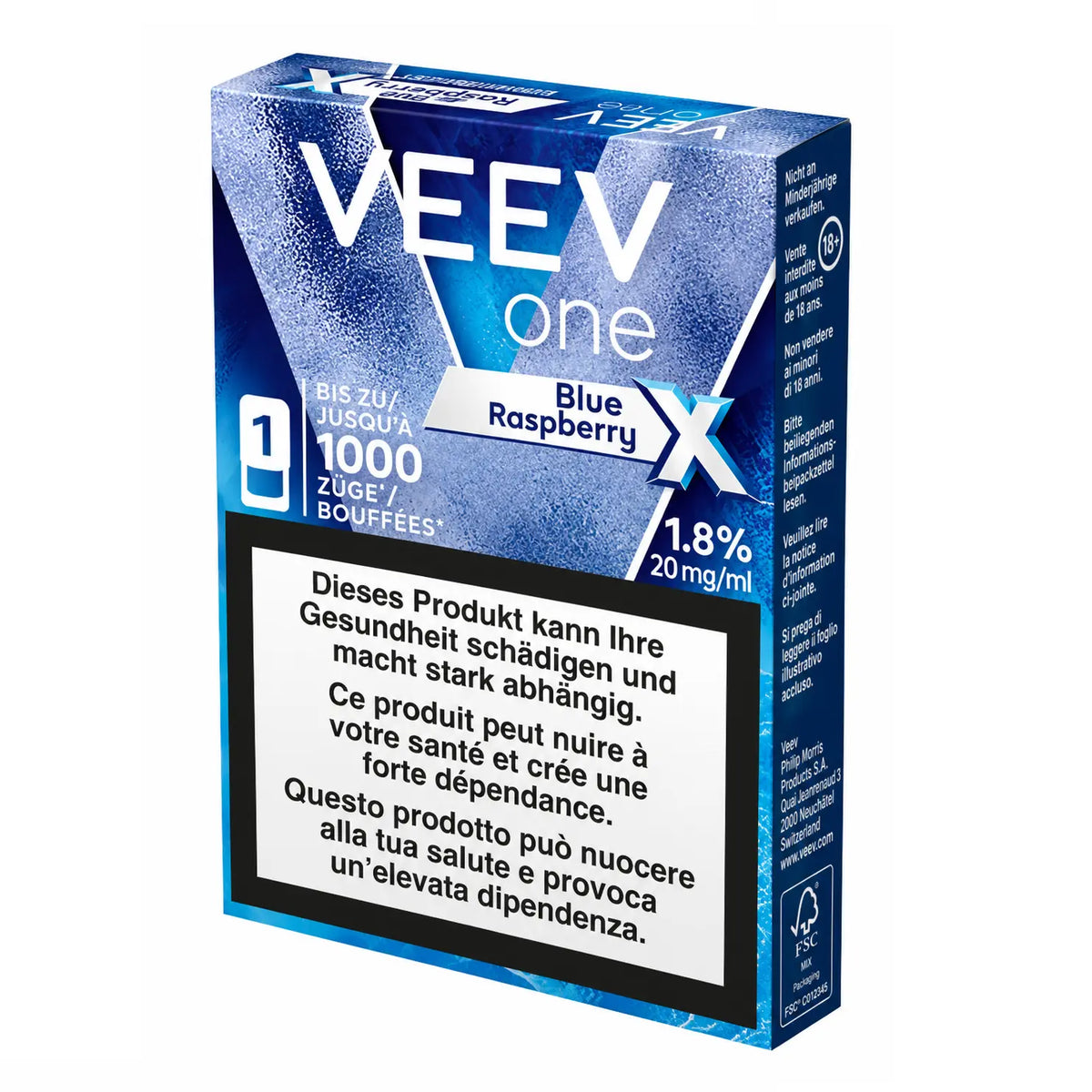 Veev One Pod Kartusche - Blue Raspberry Extra 20mg