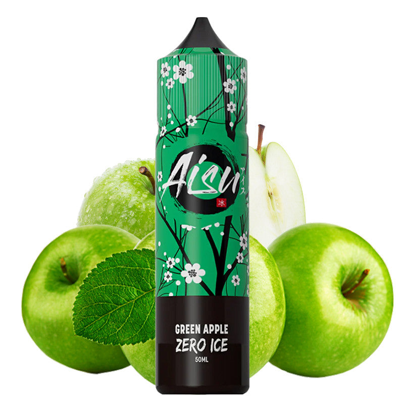 Aisu E-Liquid 50ml - Zero Ice Green Apple 0mg