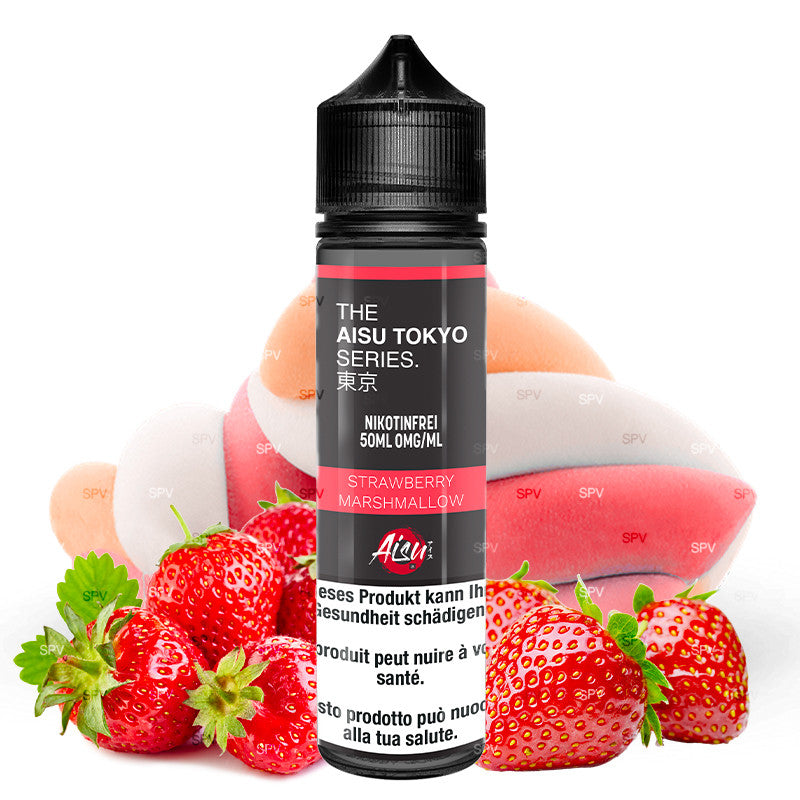 Aisu E-Liquid 50ml - Strawberry Marshmallow 0mg