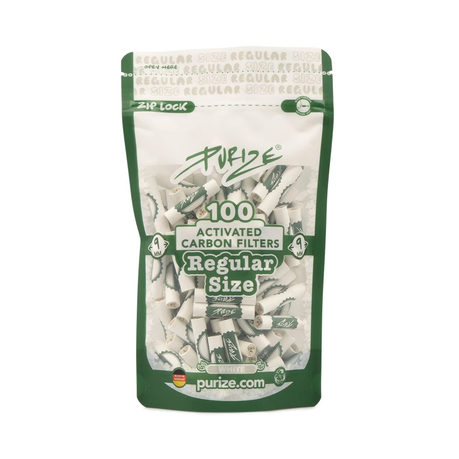 Aktivkohlefilter Purize Regular Size 9mm - 100er