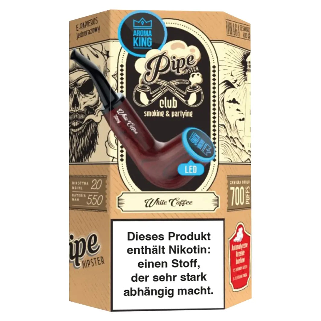 aroma king vape im tabakpfeifendesign mit kaffee aroma und 20mg nikotin