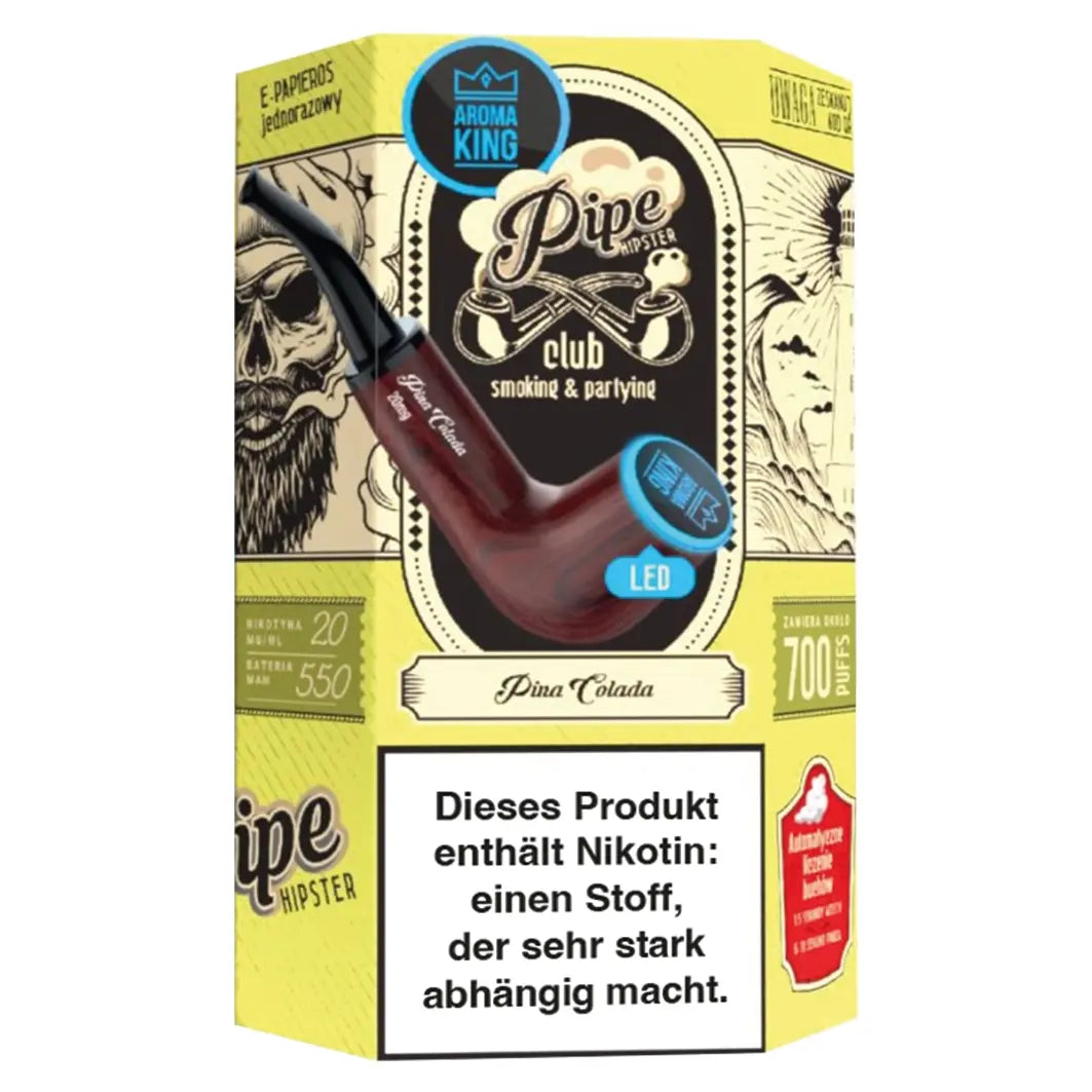 aroma king vape im tabakpfeifendesign mit pina colada aroma und 20mg nikotin