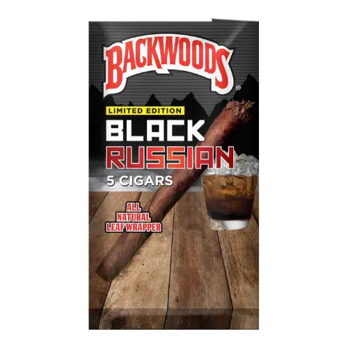 BACKWOODS blunts black russian blunt wrap mit black russian aroma papiere fuer rolls
